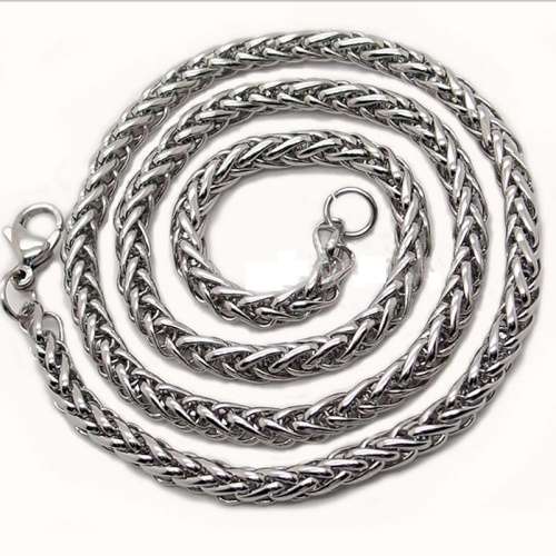 Mens Slick & Elegant 18K White Gold Filled Inter Link Chain  ( 50cm )